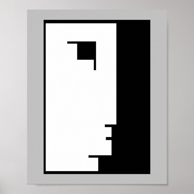 Poster du Bauhaus, visage d'emblème (Devant)