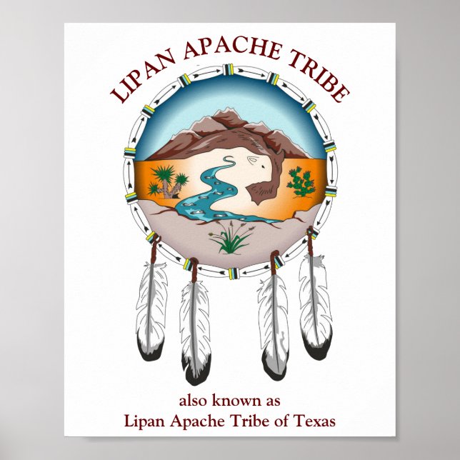 Poster du bouclier de la tribu Apache Lipan (Devant)