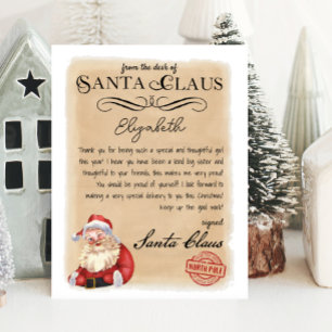 Poster Du bureau de la lettre Père Noël Vintage du Père N