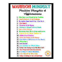 Poster du bureau des Affirmations - Mindset guerri
