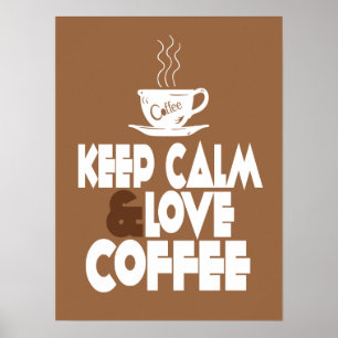 Poster du café au calme et à l'amour