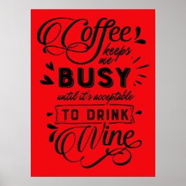 Poster Du Café Et Du Vin