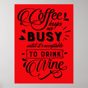 Poster Du Café Et Du Vin