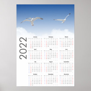 Poster du calendrier 2022 de Seagull - Dimanche pr