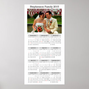 Poster du calendrier photo personnalisé 2015