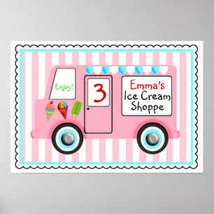 Poster du camion de crème glacée