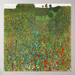 Poster du champ de pavot Gustav Klimt