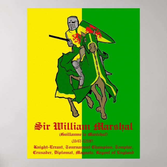 Poster du champion du tournoi William Marshal (Devant)