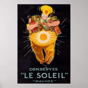 Poster du chef français vintage