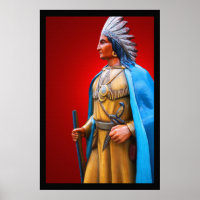 Poster du chef indien américain 36 x 24