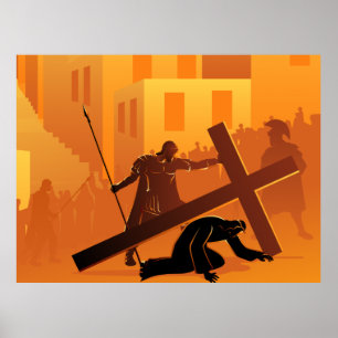 Poster du Chemin de la Croix 7e Station