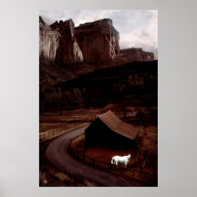 Poster du Cheval Blanc dans les Canyons de l'Utah