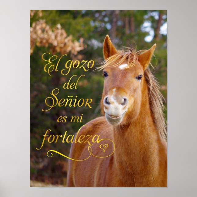 Poster du cheval souriant de la Bible espagnole (Devant)