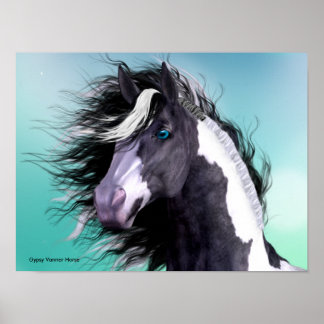 Poster du Cheval Vanner Gypsy 16 x 12