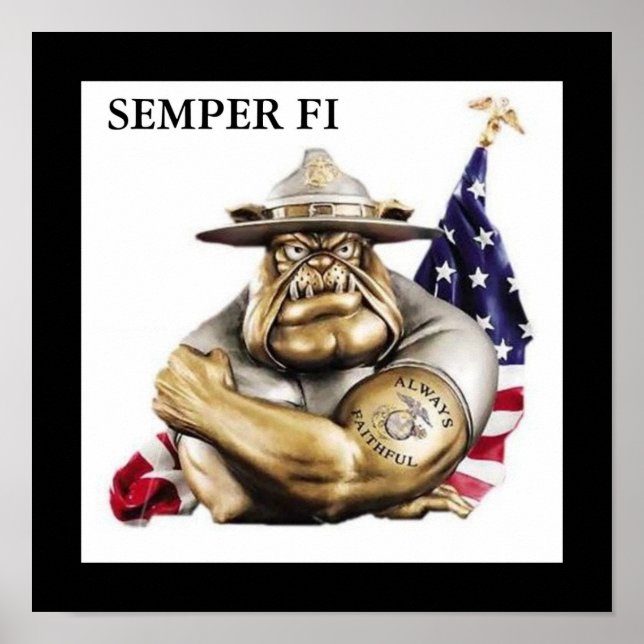 Poster du chien diable Semper Fi (Devant)