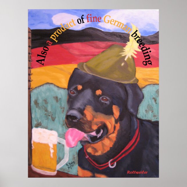Poster du chien du patrimoine allemand (Devant)