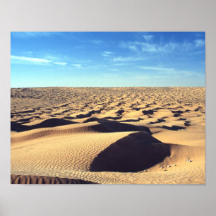 Poster du ciel bleu chaud du désert Desert Desolat