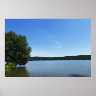 Poster du ciel bleu sur le lac Otisco