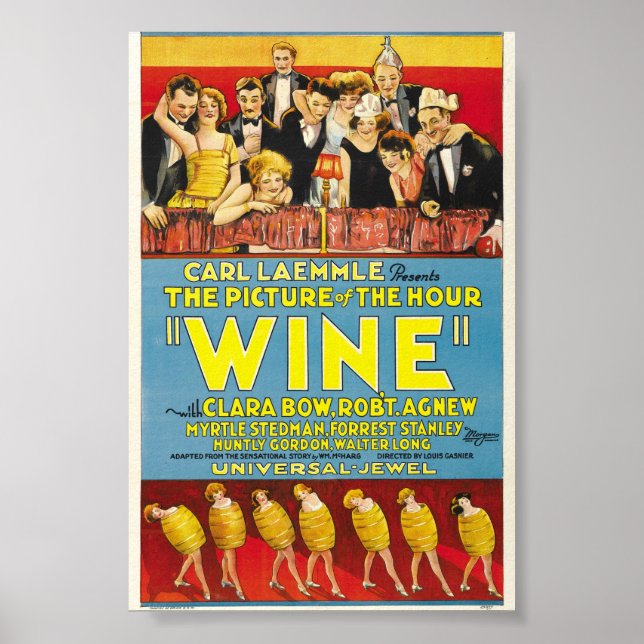 Poster du cinéma du vin vintage (Devant)