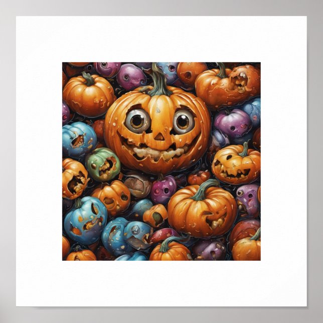 Poster du Citrouille d'Halloween Cute Candy (Devant)