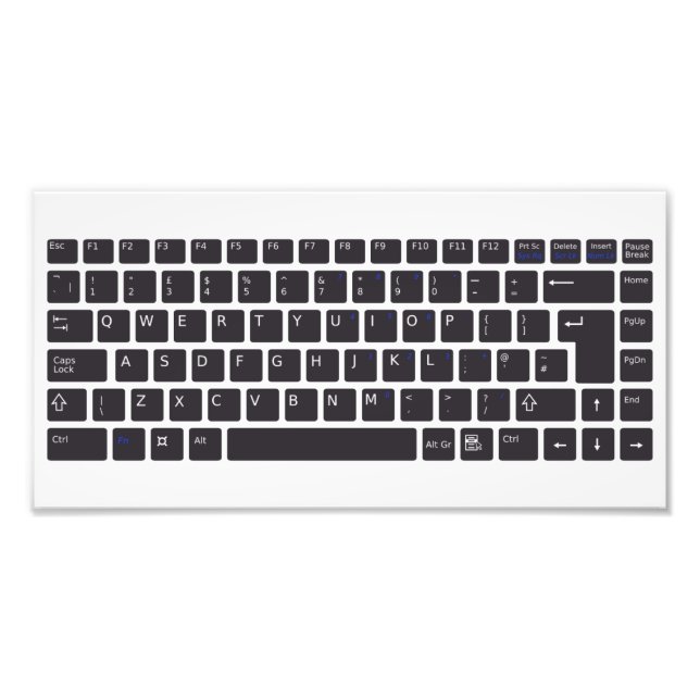Poster du clavier de l'ordinateur (Devant)