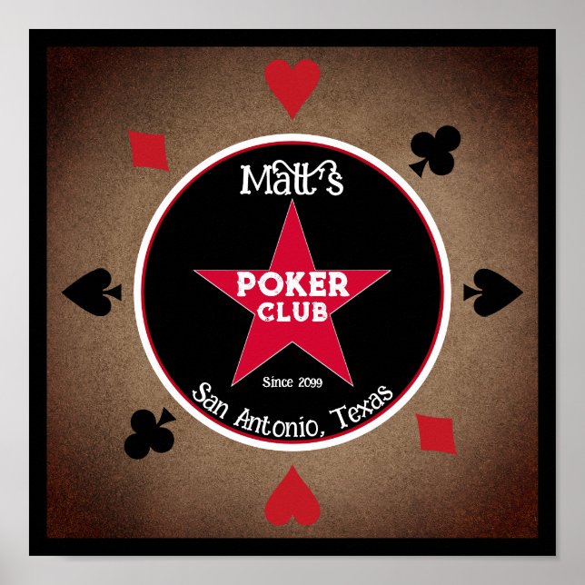 Poster du club de poker Cowboy (Devant)
