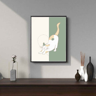 Poster du coeur de chat