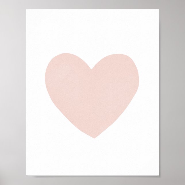 Poster du coeur de la pépinière rose pâle (Devant)