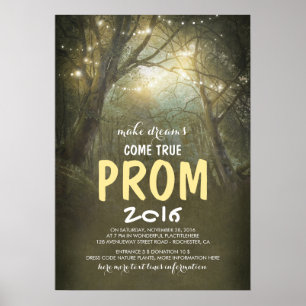 Poster du collège Prom Rustic Trees Woodland