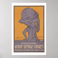 Poster du Congrès International des Femmes Suffrag