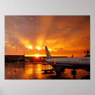 Poster du coucher de soleil O'Hare