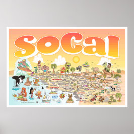 Poster du coucher de soleil SoCal 36X24