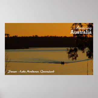 Poster du coucher de soleil sur le lac Monduran