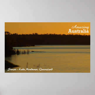 Poster du coucher de soleil sur le lac Monduran