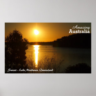 Poster du coucher de soleil sur le lac Monduran