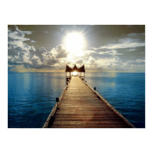 Poster du coucher de soleil tropical