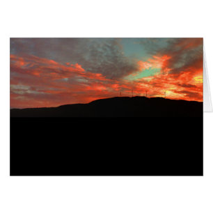 Poster du coucher du soleil de la ferme-vent Tenne