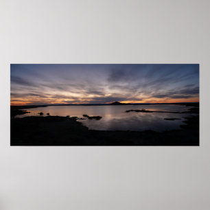 Poster du coucher du soleil sur le lac Myvatn
