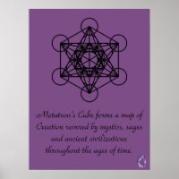 Poster du Cube de Metatron Carte de Création