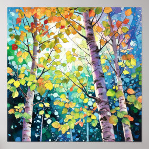 Poster du décor de la forêt de nuit