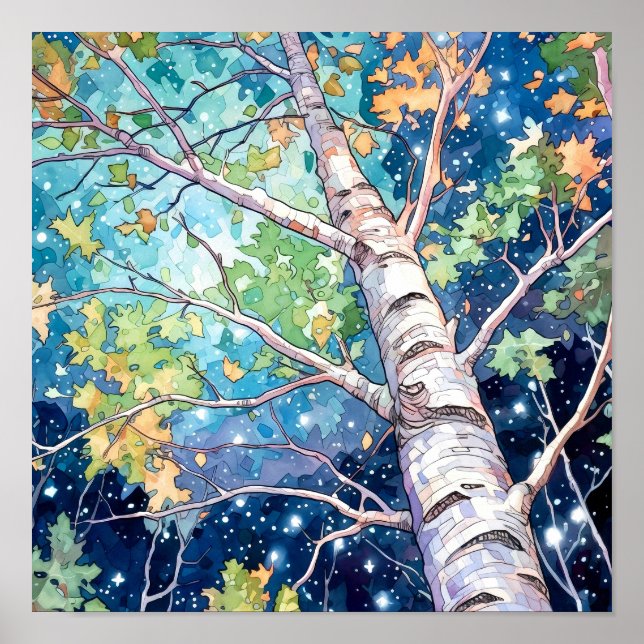 Poster du décor de la forêt de nuit (Devant)