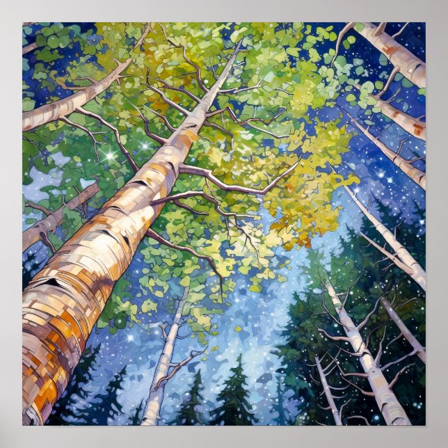 Poster du décor de la forêt de nuit (Devant)