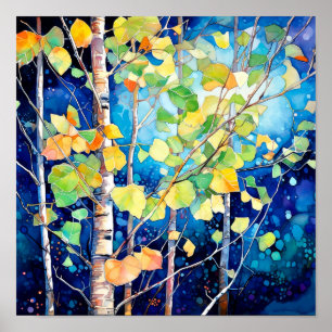 Poster du décor de la forêt de nuit