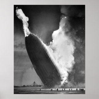 Poster du désastre Hindenburg 16"x20".