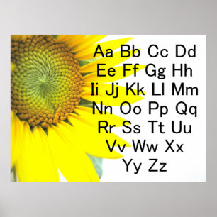 Poster du diagramme alphabétique du tournesol