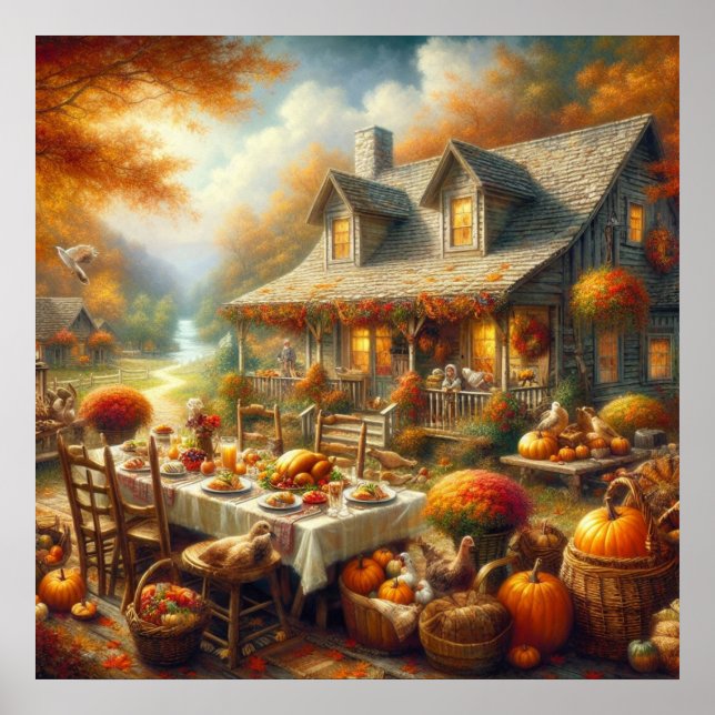 Poster du dîner Thanksgiving (Devant)