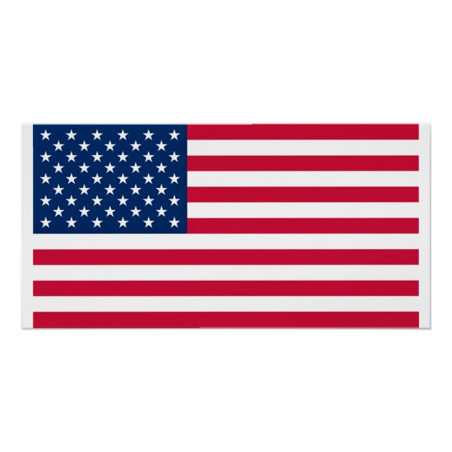 Poster du drapeau américain USA (Devant)