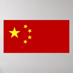 Poster du drapeau chinois