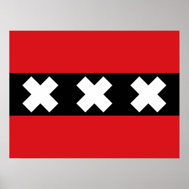 Poster du drapeau d'Amsterdam (Devant)