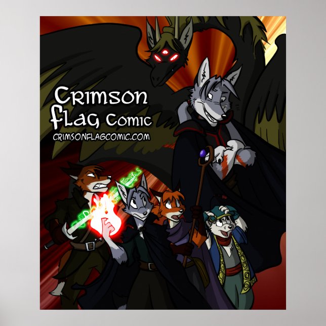 Poster du drapeau de Crimson (Devant)